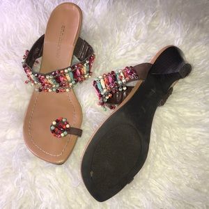 Beaded sandals 7.5